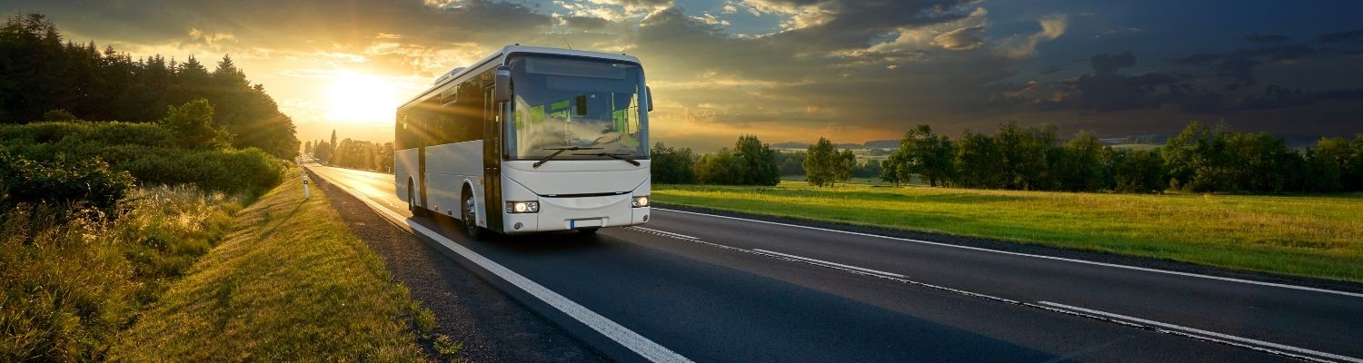 Bus auf Landstraße
