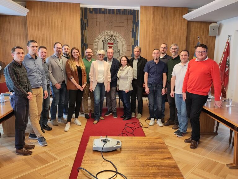 Gruppenfoto beim Radbasisnetz Ybbs und Pöchlarn neue Radwege