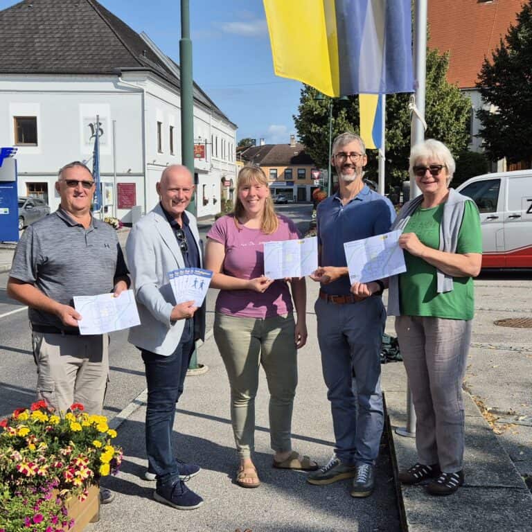 Präsentation der Gehzeit-Karte Mank
