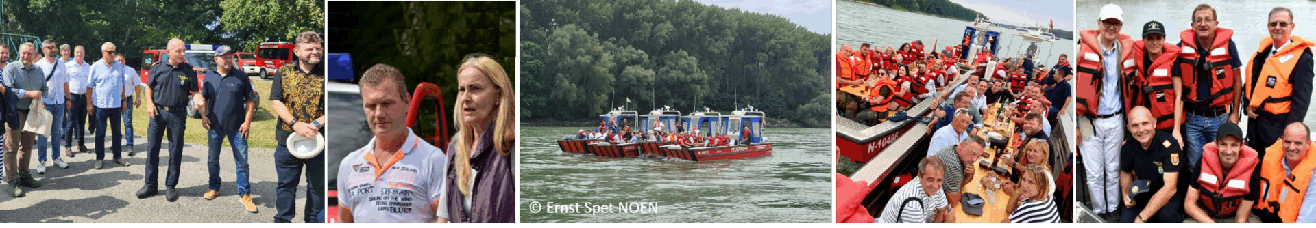 Bootsfahrt an der Donau - Begrüßung, Einweisung und los ging es zur gemeinsamen Vernetzung auf der Donau. © Ernst Spet/NOEN